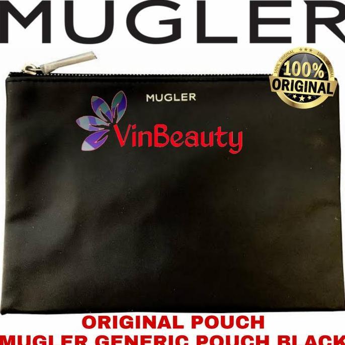 ORIGINAL POUCH MUGLER GENERIC POUCH BLACK / DOMPET KOSMETIK MUGLER