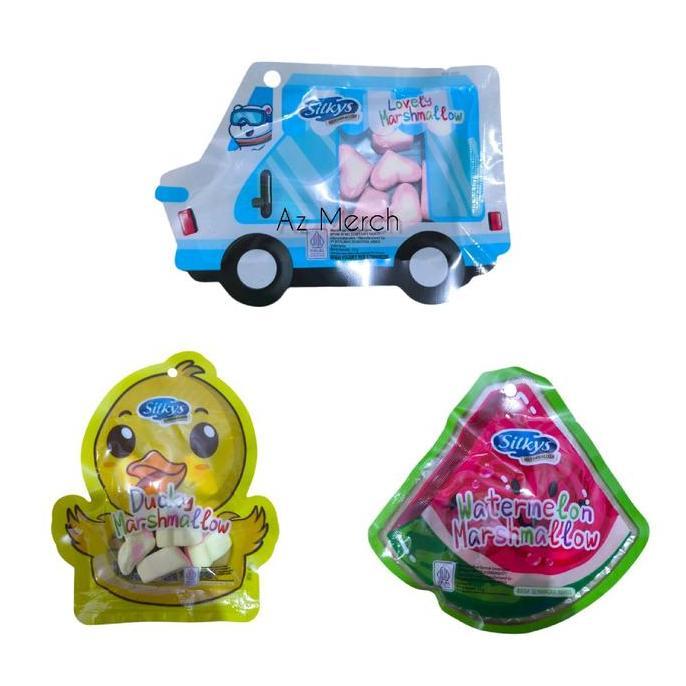 Ciki- Paket Marshmallow Berkarakter Silkys Bravo Isi 30 Pcs Mix -  Manis Marshmallow Karakter Lucu