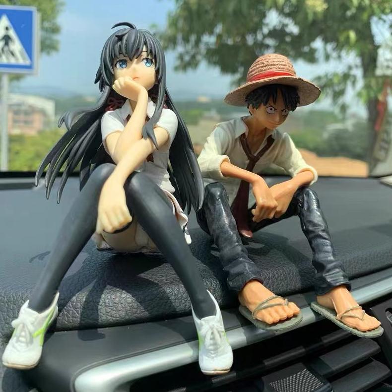 Pajangan Dashboard Mobil Luffy & Snow /Aksesoris Dashboard Mobil / Boneka Figure Toy Box Untuk Pajan