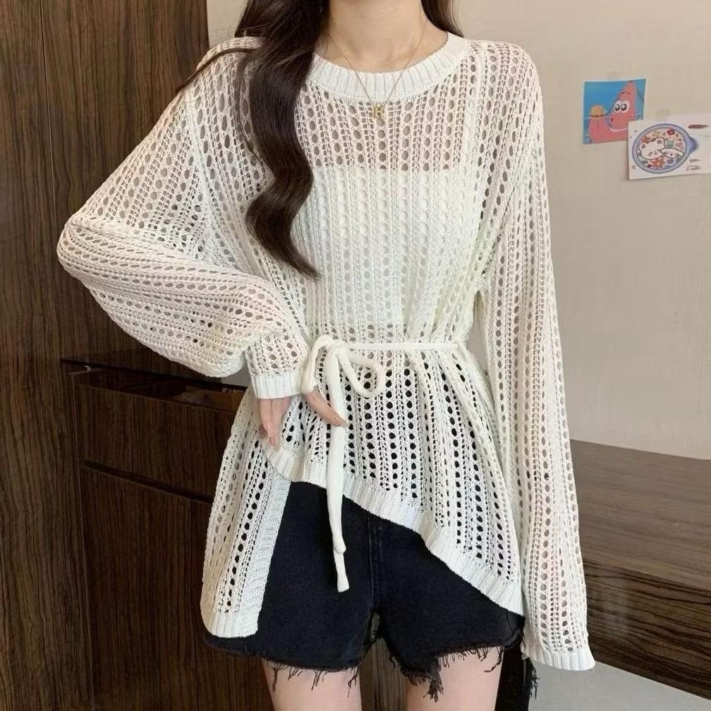 Official Zie Outer Rajut Berongga - Outer Rajut Jaring Tali - Outer Rajut Jaring Korean Style