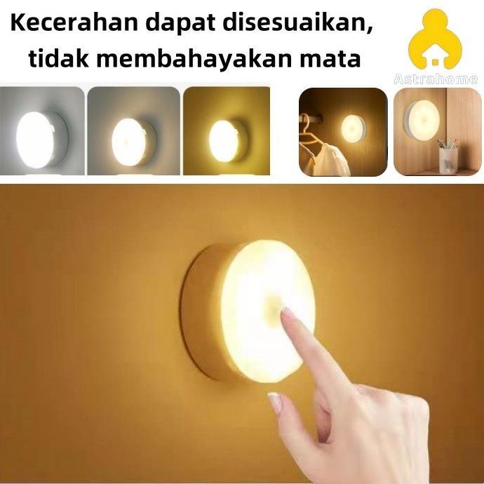 NEW Lampu Tidur LED Sensor Otomatis - Hemat Energi, Untuk Kamar & Kos, Bisa Dicharge
