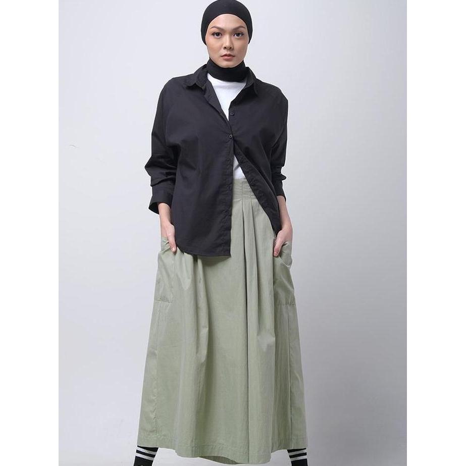 Logo Jeans Celana Kulot Ayara Sage 43058L5SA