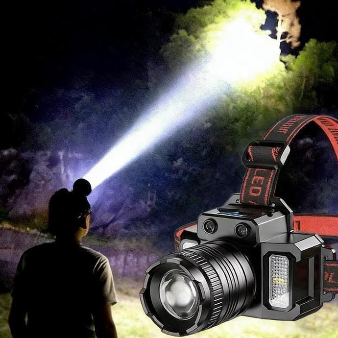 Garansi 10 tahunSenter Kepala Bisa Cas Ulang Sensor Disesuaikan Bisa Mengisi HP Kecerahan Multi Leve