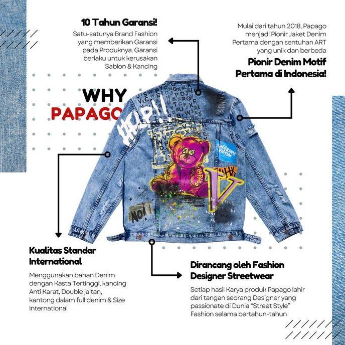 Colzon- Papago - Jaket Jeans - Jaket Denim Pria - Smiley