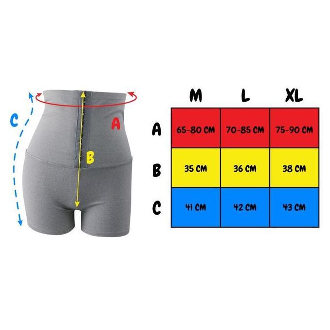 Scelta - Korset Legging Celana Pendek Olahraga Pelangsing Pengencang Pengecil Lemak Perut Kancing Ka