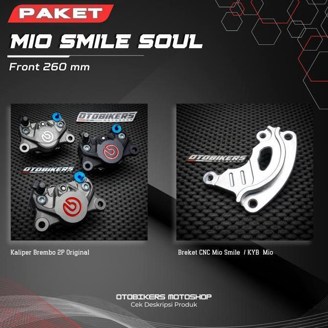 PAKET Kaliper Brembo 2P Depan 220 260 Mio Sporty 5TL Smile Soul