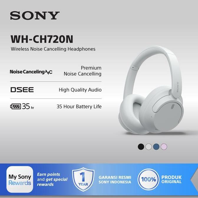 Promo Sony Wh-Ch720N White Wireless Noise Cancelling Headphone / Ch720N Cod