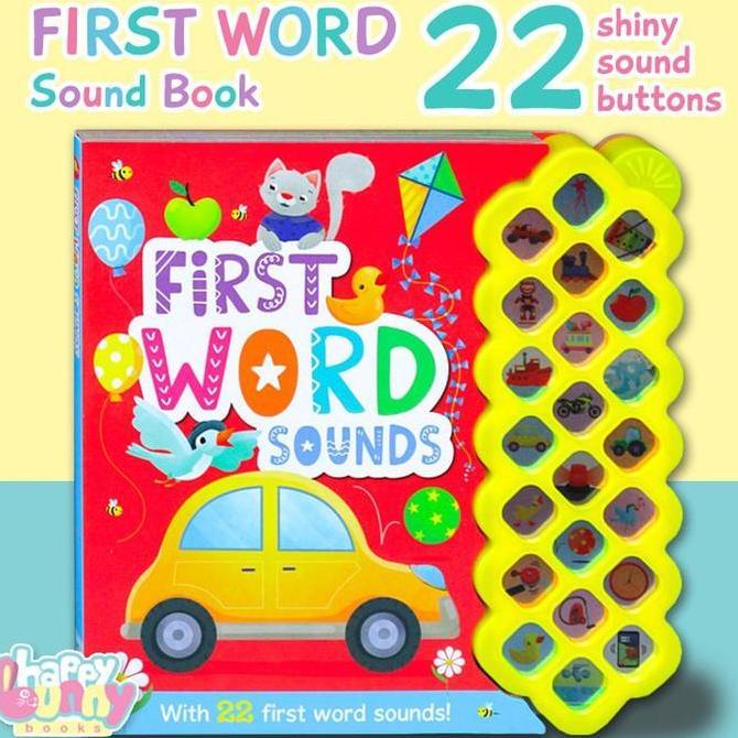 First Word Sounds Board Book With 22 First Word Sounds!