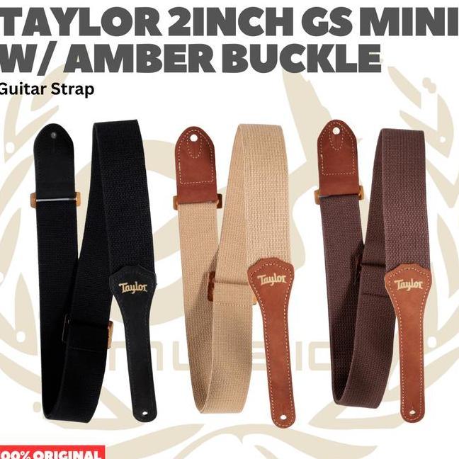 Taylor 2Inch Gs Mini Guitar Strap W Bule Strap Gitar