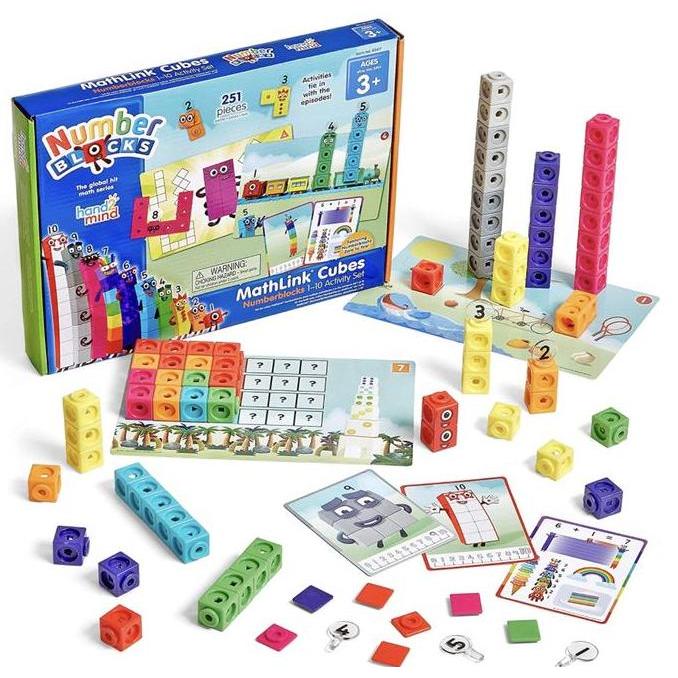 hand2mind Numberblocks MathLink Cubes 1-10 Activity Set 30