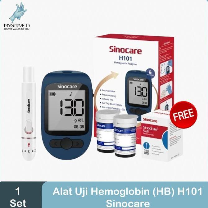 Alat Cek Darah Hemoglobin HB / Hemoglobin Analyzer H101 Sinocare 1 Set