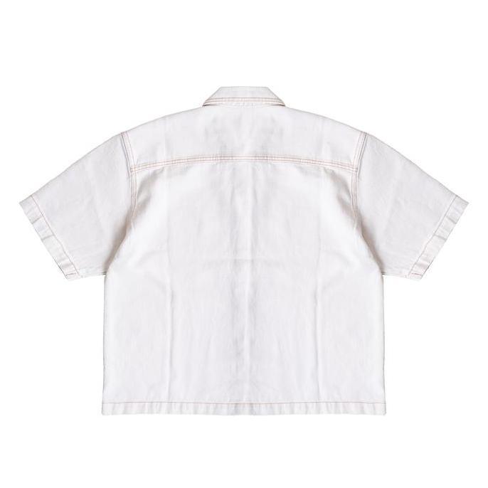 Moxie Benjie Denim Boxy Shirt - Broken White