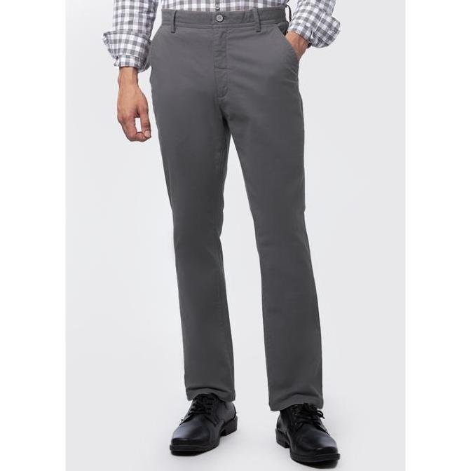 WOOD Regular Fit Tapered Chinos Pants 2-OPXBSC524O051 Grey