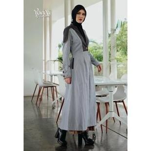 POEVA MIDI COAT Odette PV-0622005 / Tuneeca Poeva / Midi Coat Kekinian