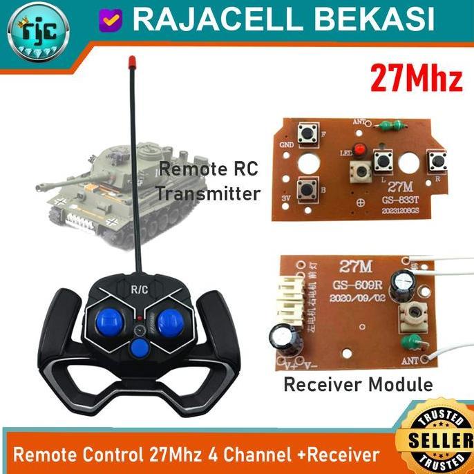 Module Pcb Remot Mainan Rc Tank Remote Control 27Mhz 4Ch Gs-833T Gs-609R 27Mhz Universal