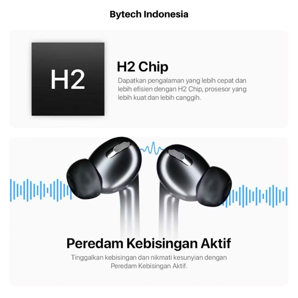 BIG SALE BYTECH TWS Pro 2 Black Edition Wireless Earphone Bluetooth + Free Premium Silicone Softcase