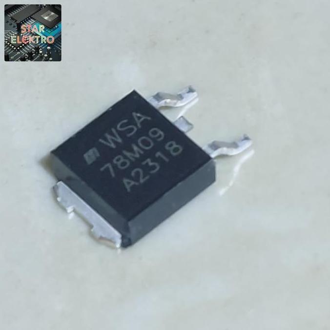 78M09 TO-252 SMD ST WSA LM78M09 CJ78M09 7809 IC REGULATOR VOLTAGE TRANSISTOR 9V 500MA POSITIVE LINEA