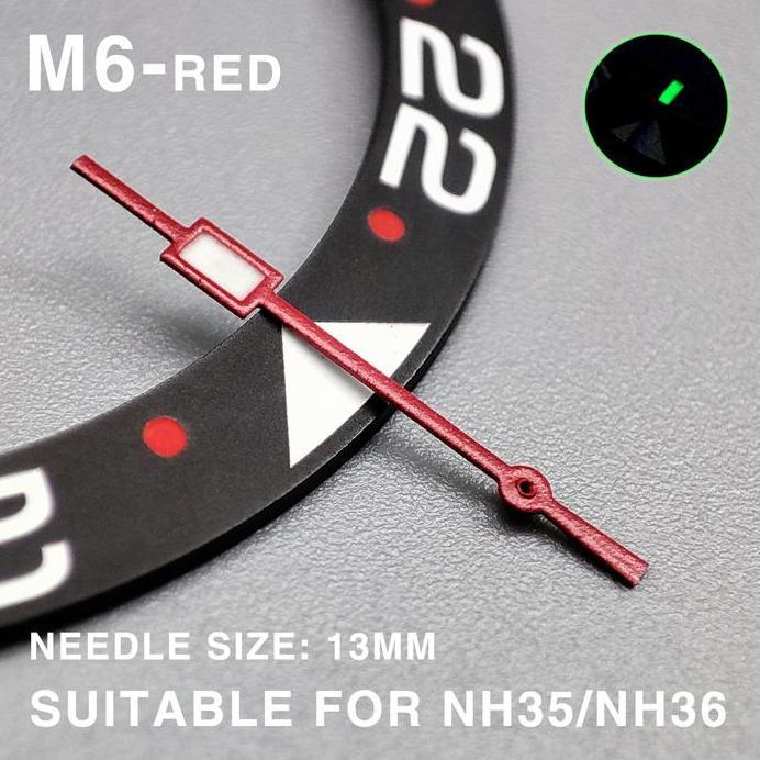 Seiko Mod Second Hand M6 Lumed For NH35/NH36/4R