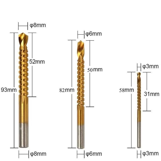 Promo CASTA Set Mata Bor Pagoda Titanium HSS 3PCS/6PCS Step Drill Kerucut Langkah Presisi Tajam Spir