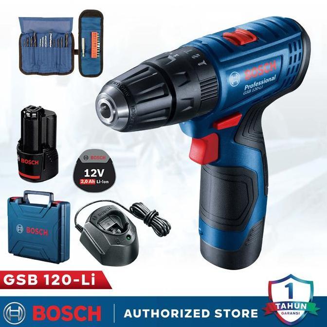 FYP BOSCH GSB 120-LI CORDLESS IMPACT DRILL BOR TEMBOK BATERAI 120 LI ACCESSORIES BOR CORDLESS BOSCH 