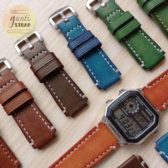 Orologio- Tali Jam Tangan Kulit Casio Ae-1200Wh Ae-1200Whd Handmade Strap Tch