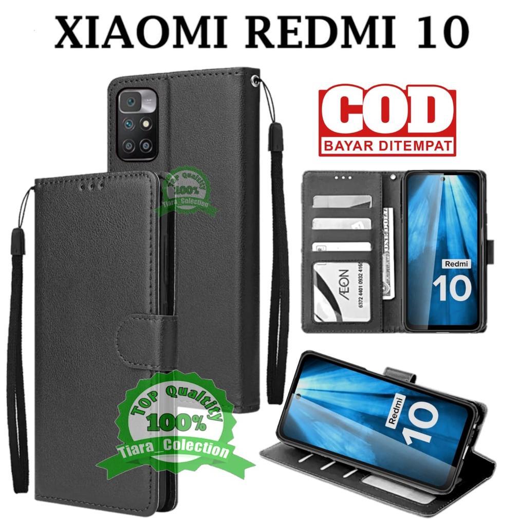 PROMO TERBARU XIAOMI REDMI 10 2022 LEATHER CASE PREMIUM-FLIP WALLET  CASE KULIT UNTUK XIAOMI REDMI 1