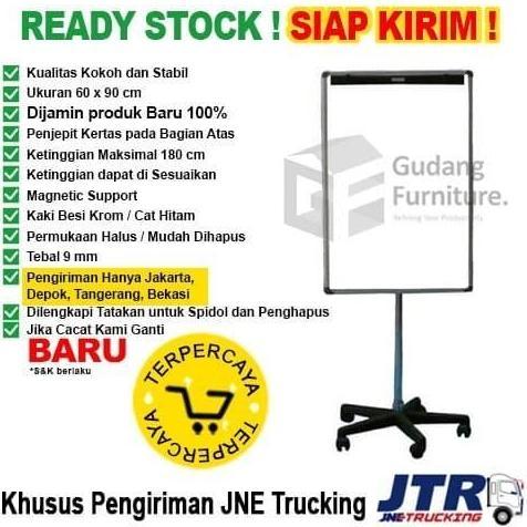 PAPAN TULIS FLIP CHART PAPAN TULIS KAKI SAKANA 60X90CM ( 5 RODA ) MURAH