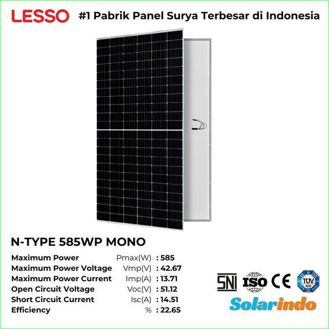 Bebasaja - Solar Panel Surya Lesso 550Wp 585Wp N-Type P-Type Monokristalin
