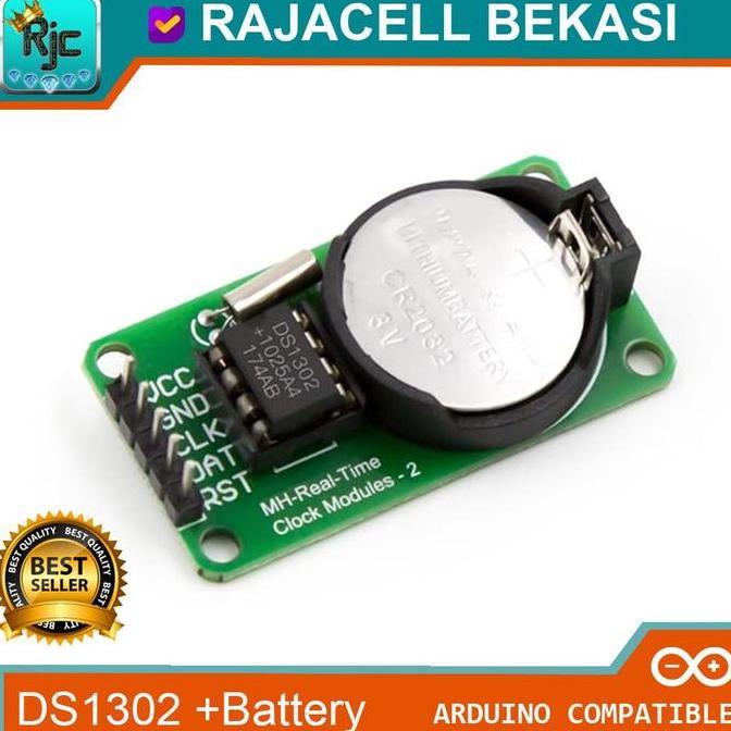 Rtc Ds1302 + Battery Cr3032 Real Time Clock Module For Arduino