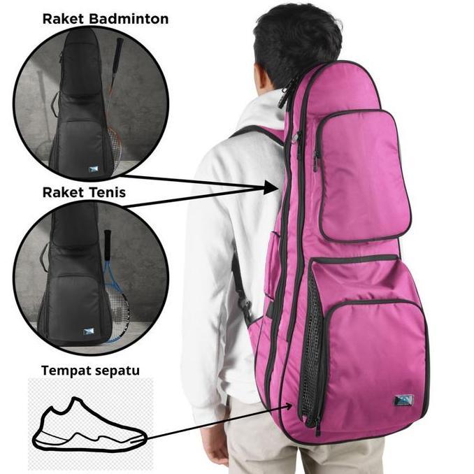 Zorc Official - Tas Badminton | Tas Raket | Tas Olahraga Tenis Pink