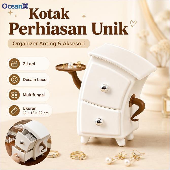 OCEAN-X[COD] KOTAK PENYIMPANAN POSE PINGGANG KREATIF | LEMARI LACI MEJA LUCU | KOTAK PENYIMPANAN PER