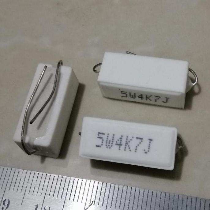 4,7K 5W 4K7J 4K7 4.7K OHM 4,7 KILO R RESISTOR KAPUR 5 WATT 5W4K7 4,7KJ SE27