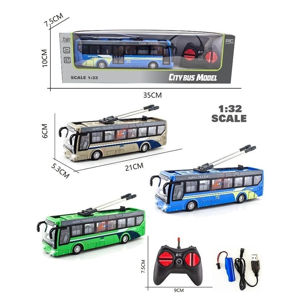 HOT DEALS Mainan Mobil RC City Bus / Remote Control Bus Kota / Bus Travel Remote Control skala 1:32