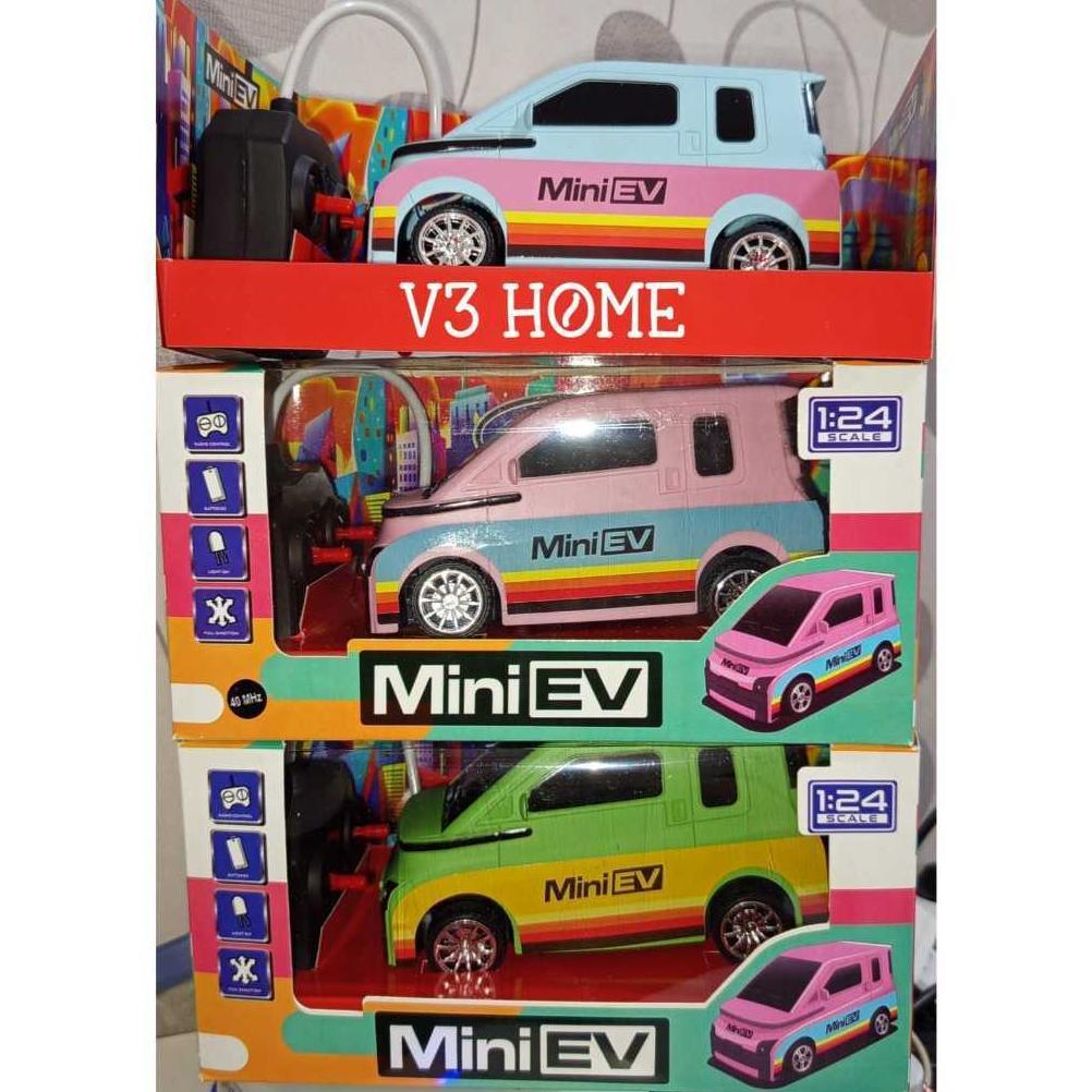 BESTPROMO MAINAN ANAK MOBIL REMOT EV RC MINI WULING EVY CAR 1:24 LAMPU BATERAI | MAINAN RC MOBIL LIS