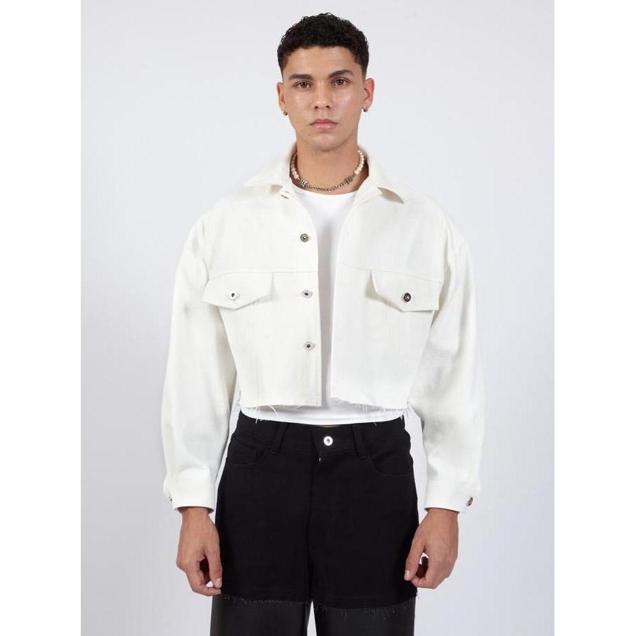 OCWA KOA CROP WHITE DENIM JACKET
