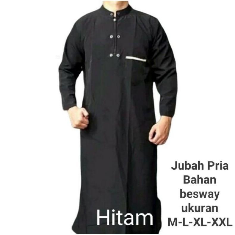 bestpromo gamis pria formal s-xxl bahan tebal ringan