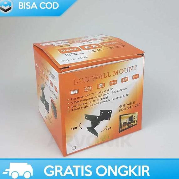 Hot Deals Penyangga Tv Mudah Diatur Besi Bracket Adjustable Monitor 24 Inch W24