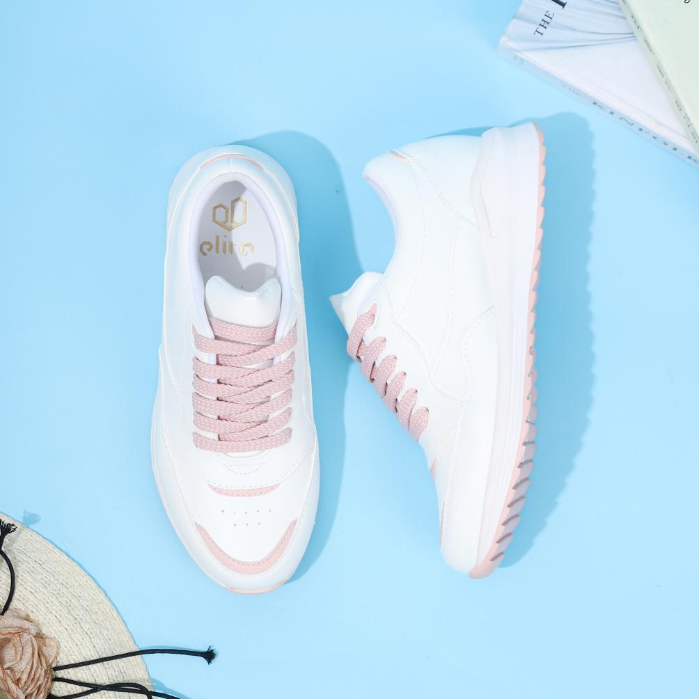 Big Sale Elira Sepatu Sneakers Kasual Wanita Freya White Pink Cream Casual Shoes Women