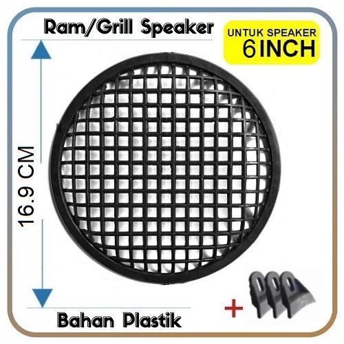 Ram Tutup Speaker Plastik Jaring Spiker 6 inch 6" / Grill Cover Casing Speaker 6inc Box ampli Plus C