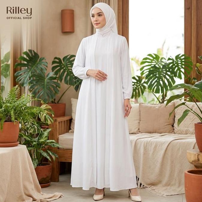 RILLEY - Gamis Nisa | Gamis Wanita Kain Adem | Gamis Bahan Rayon Twill
