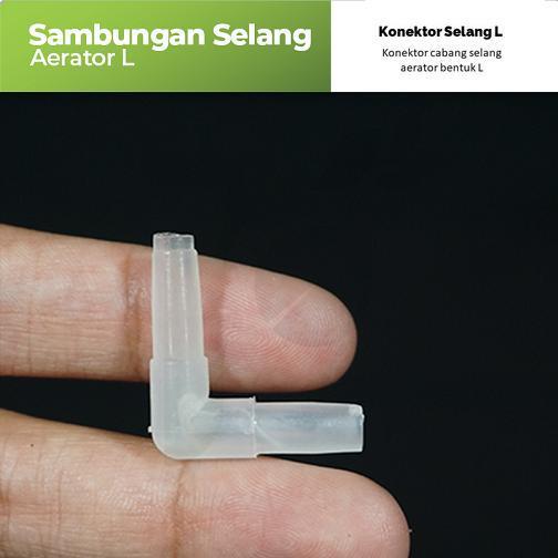 Sambungan Selang L Aerator Aquarium Aquascape Aquaponik Model Siku L