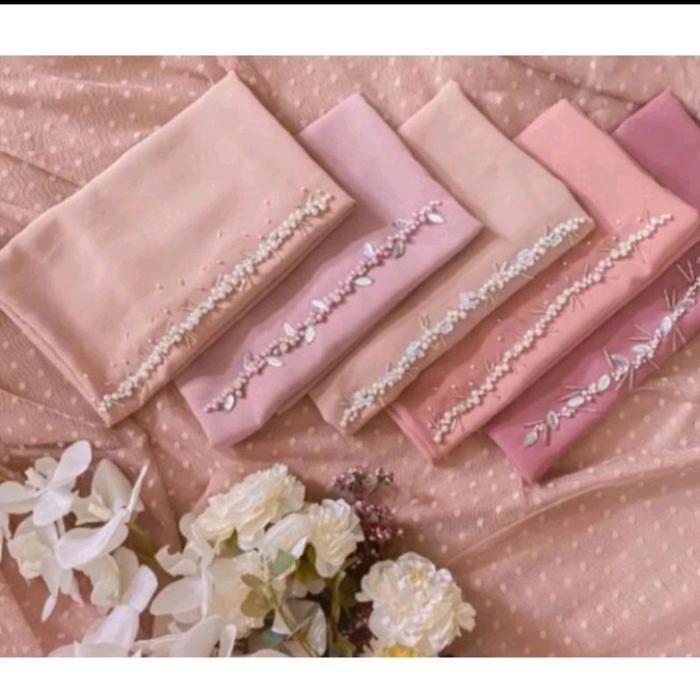 hijab pashmina Payet - non payet - request warna, hijab pashmina Payet
