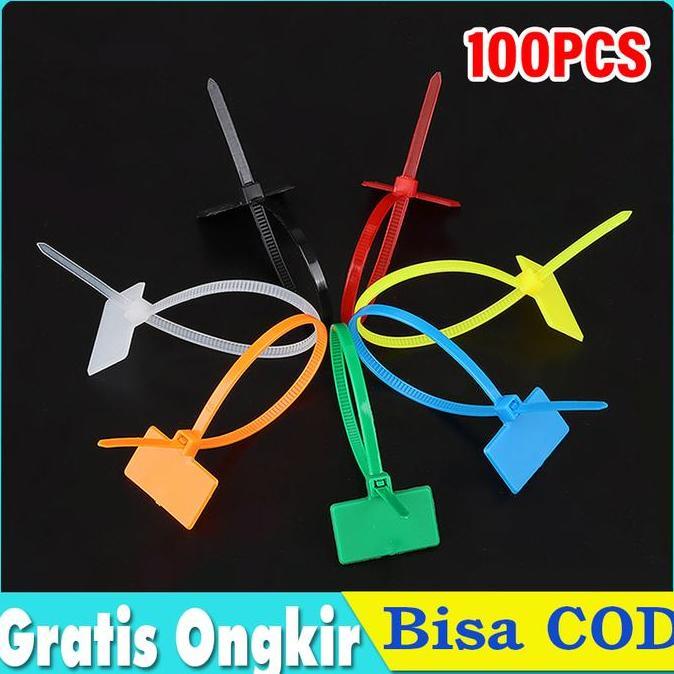 TEASEL 100Pcs Cable Ties Nylon Kabel Tis Warna Warni 2.5 x 100 mm, 3 x 150 mm