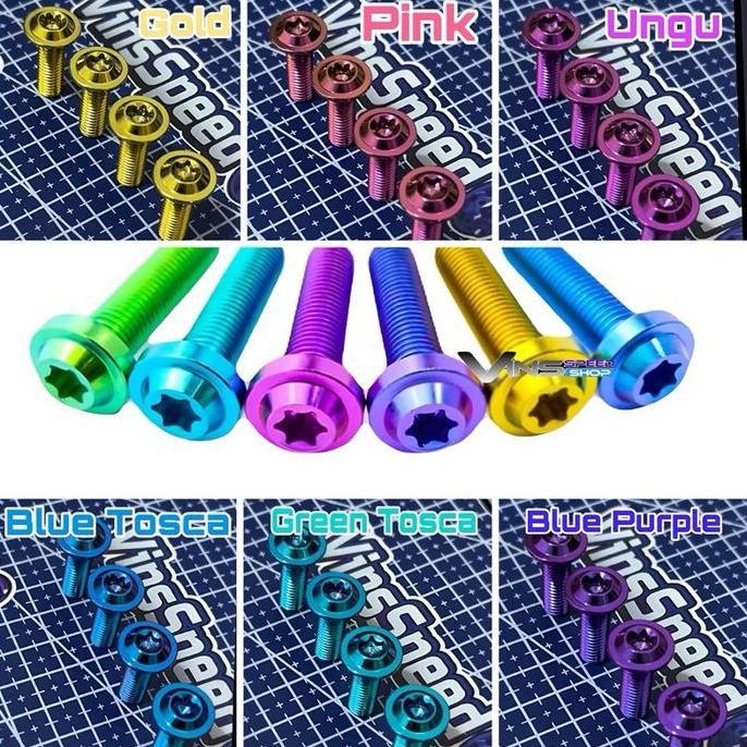 Promo Set Baut Titanium Kaliper RCB Diskon