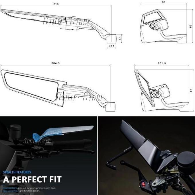 Promo spion winglet premium motor ktm duke 200 250 390 790 890 125 990 1390 aksesoris motor motorcyc