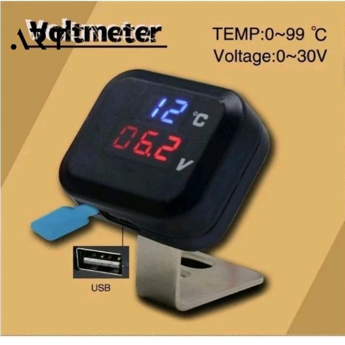 Voltmeter Koso 3In1 Usb Charger Universal (Hanya Kotak) Original Dan Terpercaya
