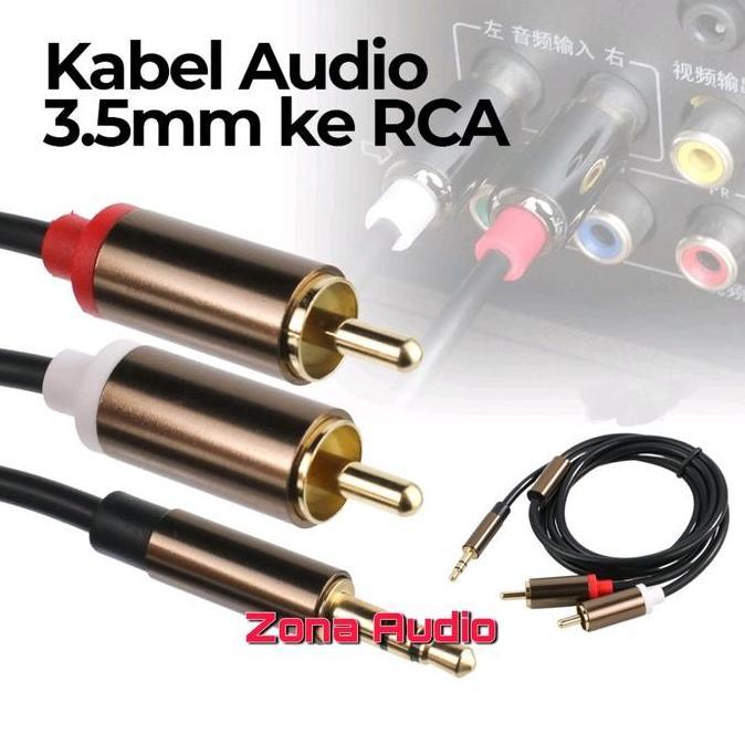 KABEL AUDIO JACK 3.5MM TO RCA / KABEL JACK RCA TO JACK AUX 3.5MM