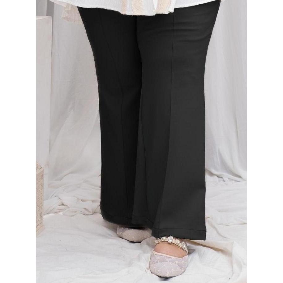 Pants- Bibsize - Ruby Pants | Bahan Celana Cutbray Flare Bsize Jumbo Scuba