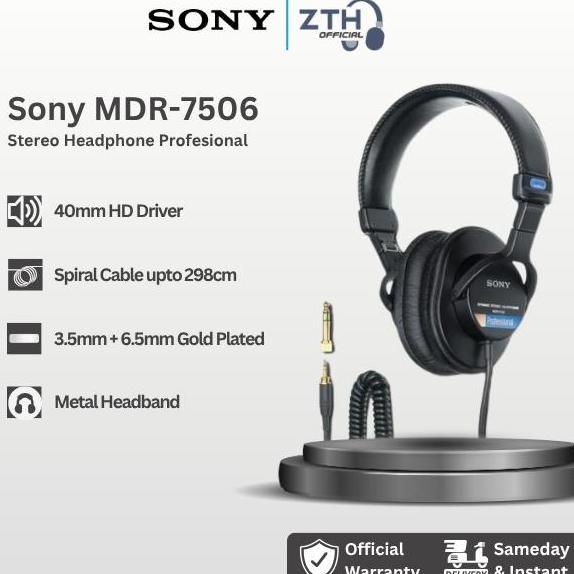 SONY MDR-7506 / MDR7506 / MDR 7506 Stereo Headphone Profesional