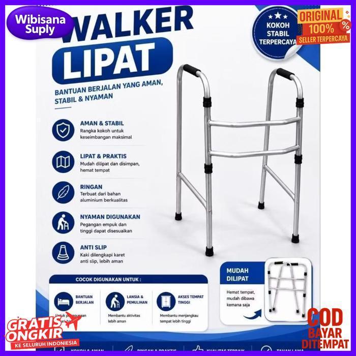 Alat Bantu Jalan Lansia Walker Lipat